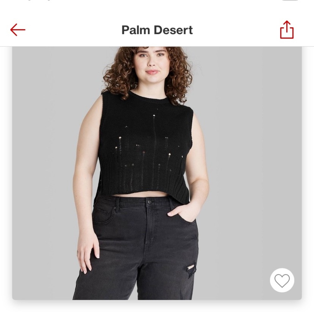 ISO Wild Fable Destructed Sweater Tank XXL Black - Target